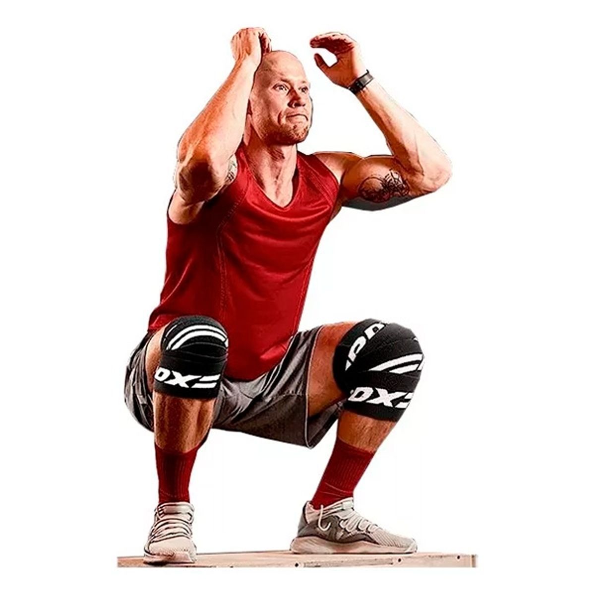 GENERICO - Vendas De Rodilla Par Rdx-wrap Levantamiento Soporte-Wah-k2B