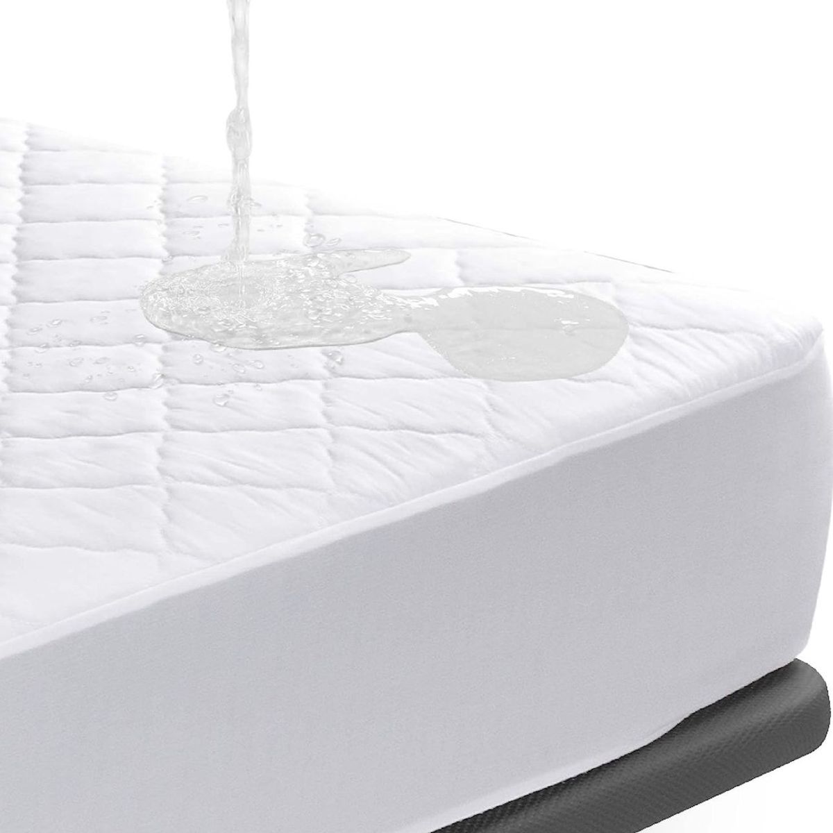 GENERICO - Cubrecolchon Impermeable Premium 2 Plazas mas Fundas Gris