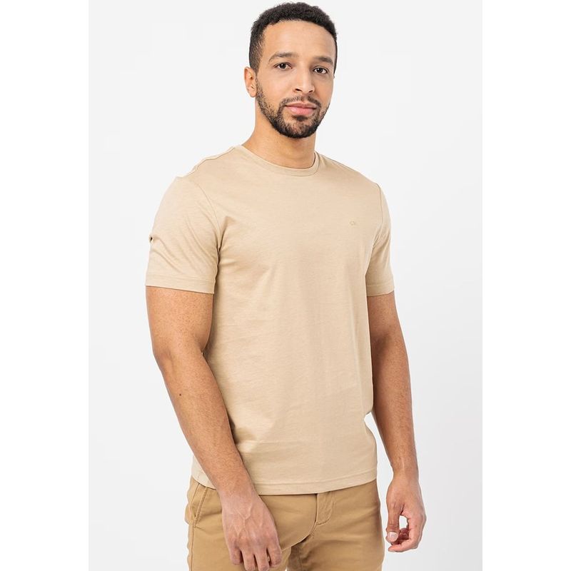 CALVIN KLEIN - Camiseta con logo Beige Calvin Klein