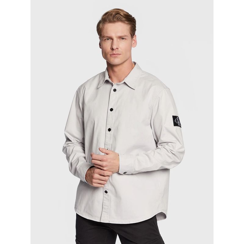 CALVIN KLEIN - Camisa manga larga con logo Blanco Calvin Klein