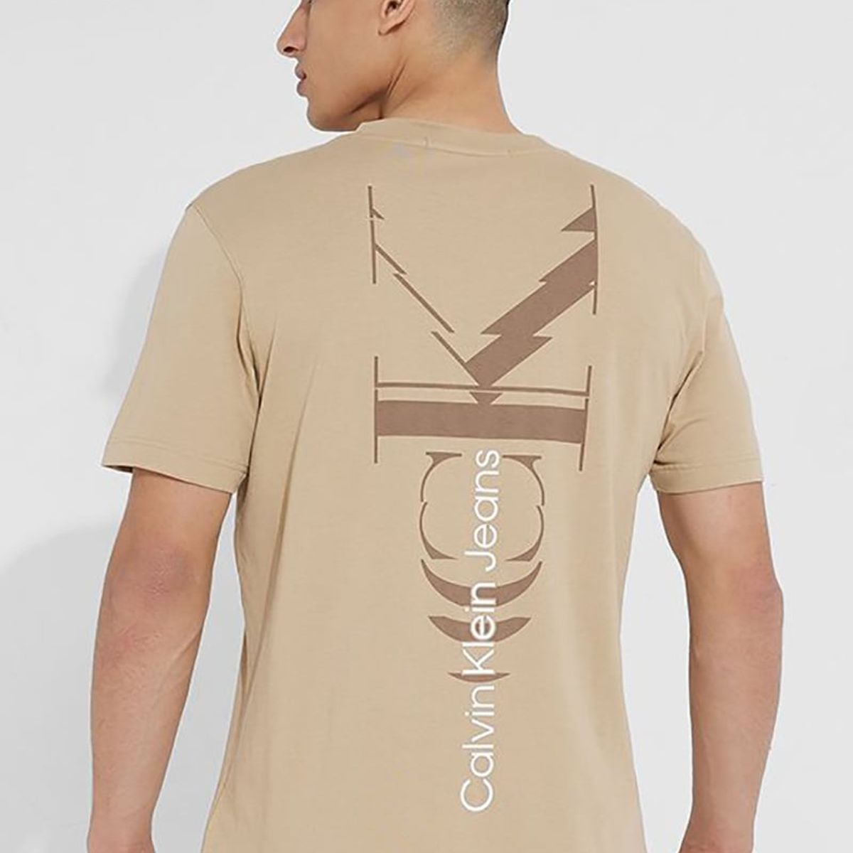 CALVIN KLEIN - Camiseta con logo Beige Calvin Klein