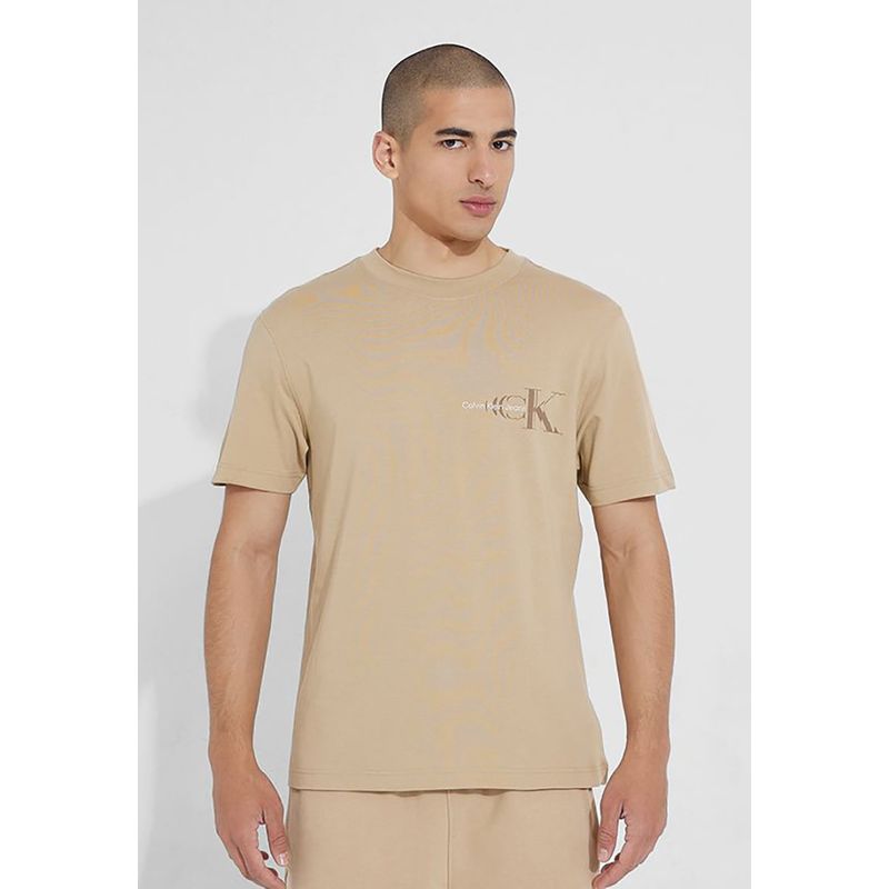 CALVIN KLEIN - Camiseta con logo Beige Calvin Klein
