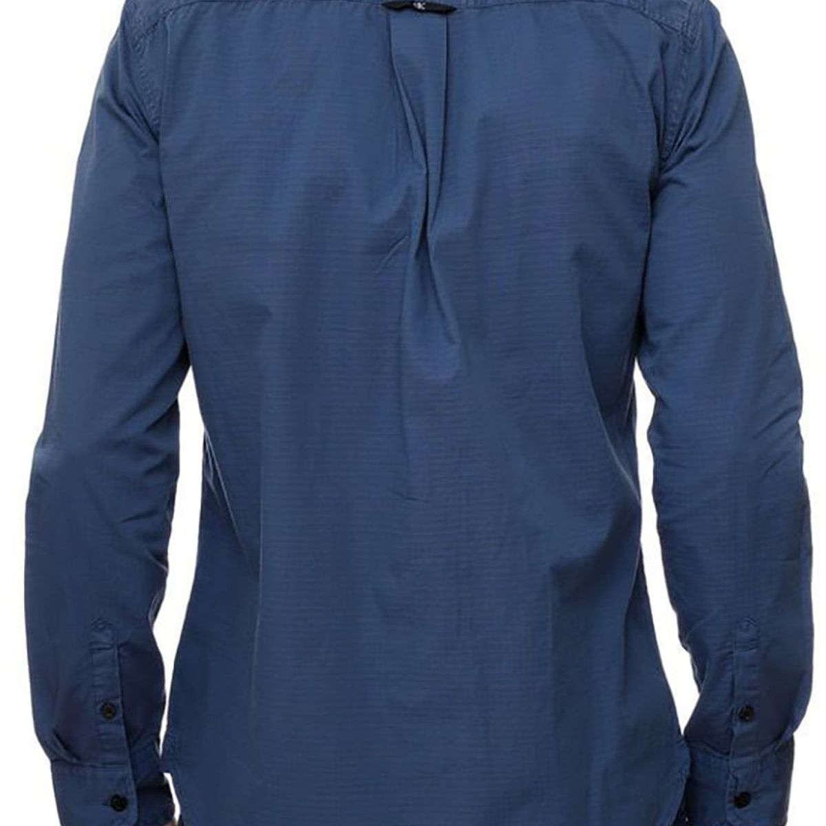 CALVIN KLEIN - Camisa manga larga con logo Azul Calvin Klein