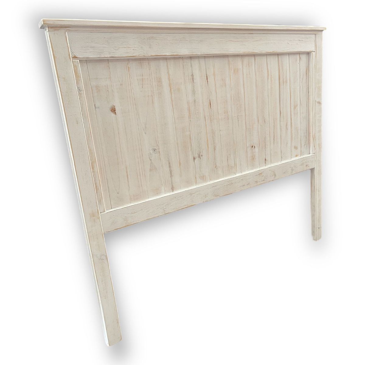 TAIKKEE - RESPALDO DE CAMA RUSTICO 1 PLAZA BLANCO ALBAYALDE