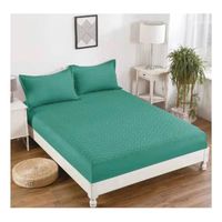 Cubre Colchon 100 Impermeable de 1Plaza Funda Para Almohada Turquesa