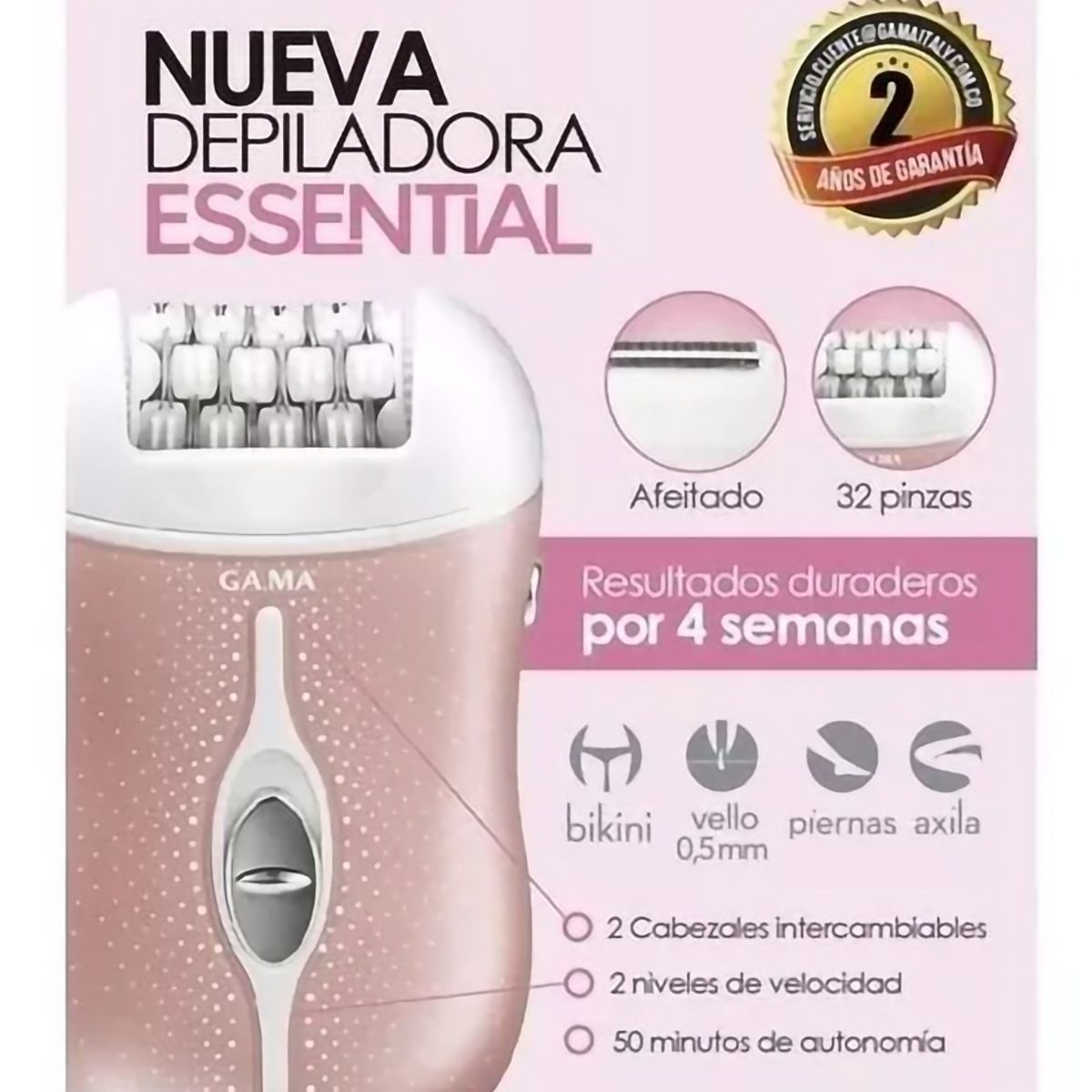 GAMA - Depiladora De Pinzas Electrica Gama Essential Epilator