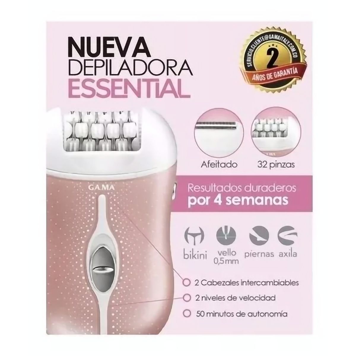 GAMA - Depiladora De Pinzas Electrica Gama Essential Epilator