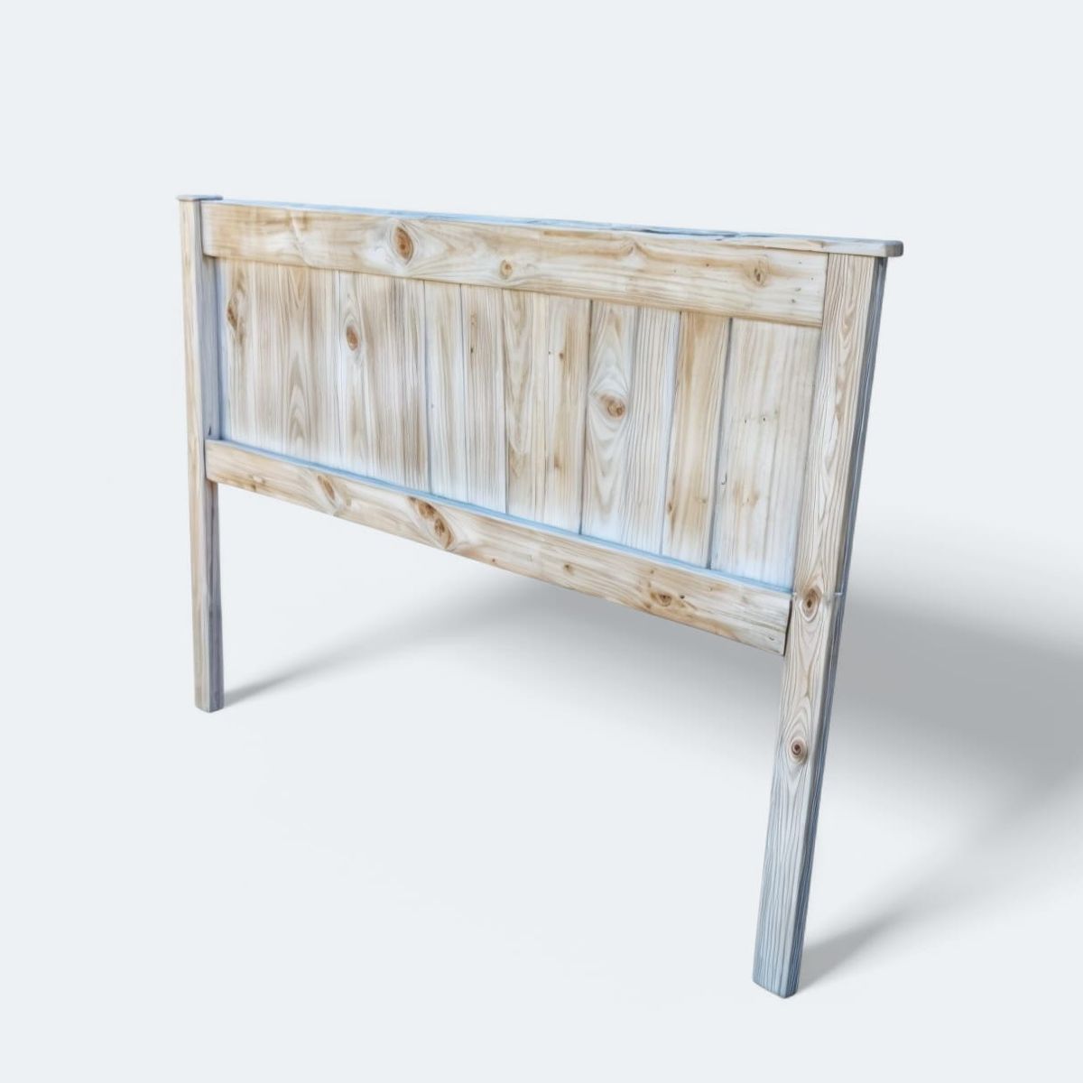 TAIKKEE - RESPALDO CAMA RUSTICO 1 1/2 PLAZAS BLANCO ALBAYALDE