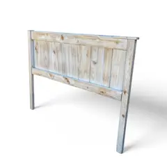 TAIKKEE - RESPALDO CAMA COLOR BLANCO ALBAYALDE, RUSTICO 2 PLAZAS