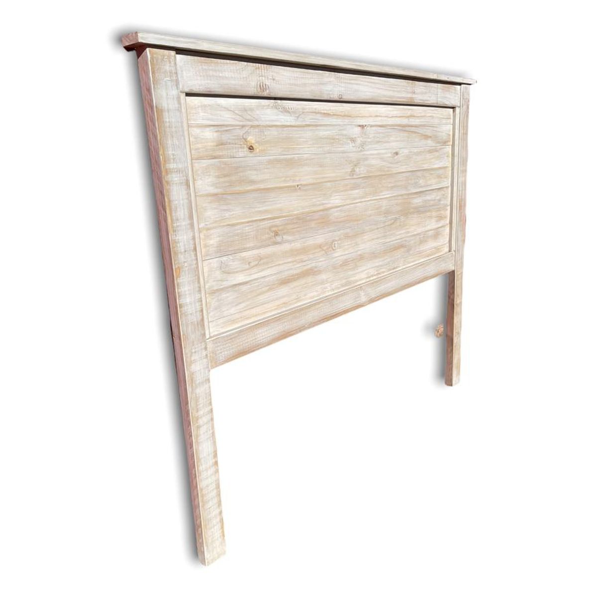 TAIKKEE - RESPALDO CAMA RUSTICO COLOR BLANCO ALBAYALDE SUPER KING
