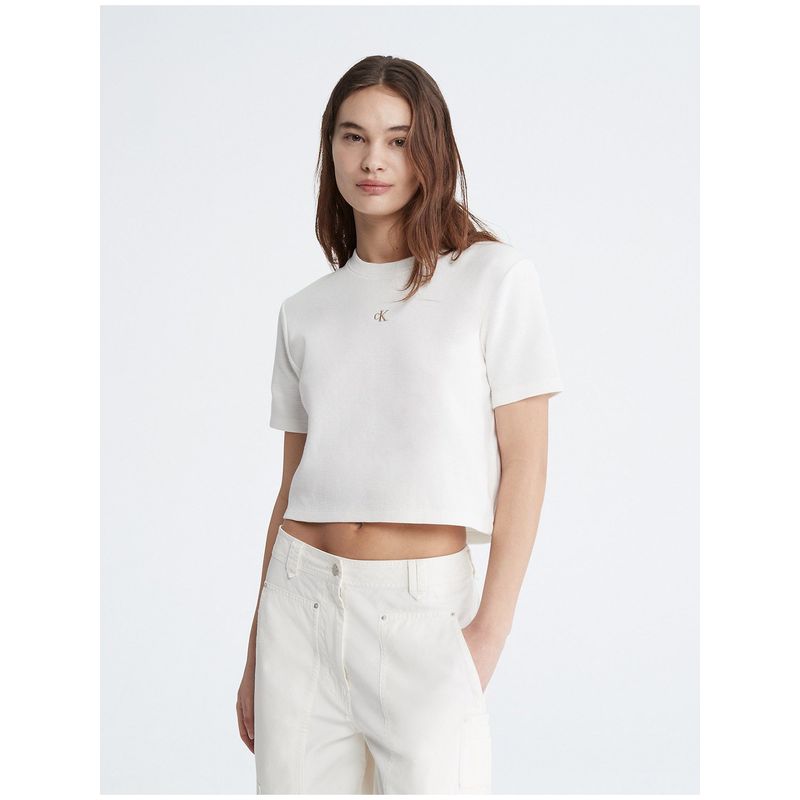CALVIN KLEIN - Camiseta corta con logo Blanco Calvin Klein