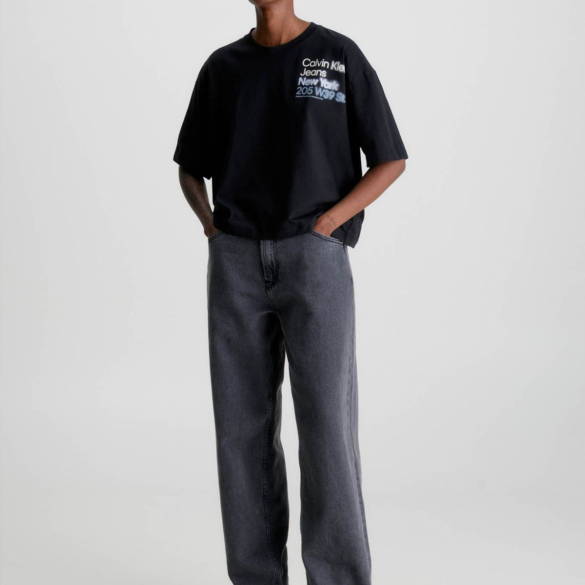 CALVIN KLEIN - Camiseta holgada de algodón orgánico Negro Calvin Klein