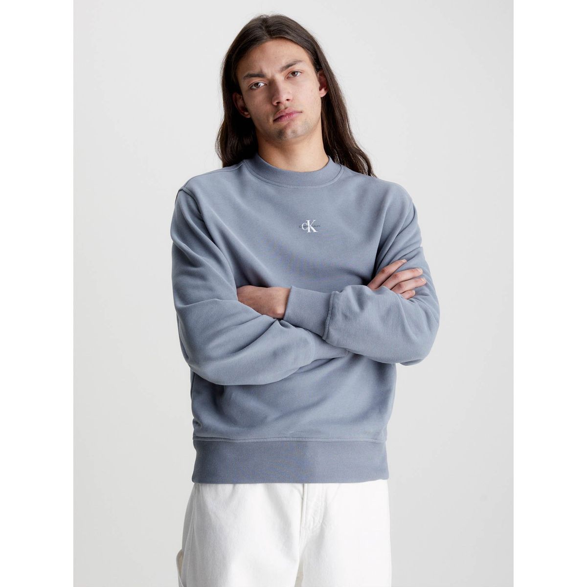 CALVIN KLEIN - Sudadera con Cuello redondo Gris Calvin Klein