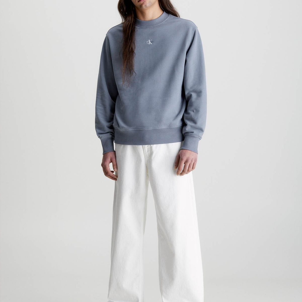 CALVIN KLEIN - Sudadera con Cuello redondo Gris Calvin Klein