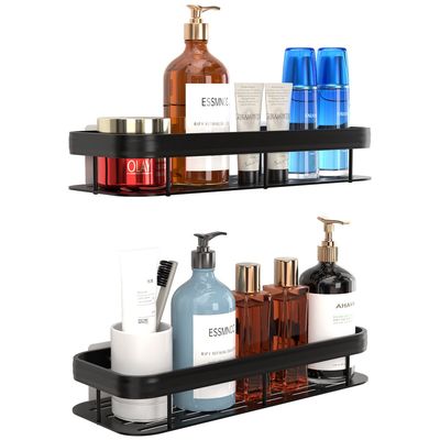 Imagen 2 del producto Negro Organizador De Ducha Set X2 Repisa Baño Adhesivo