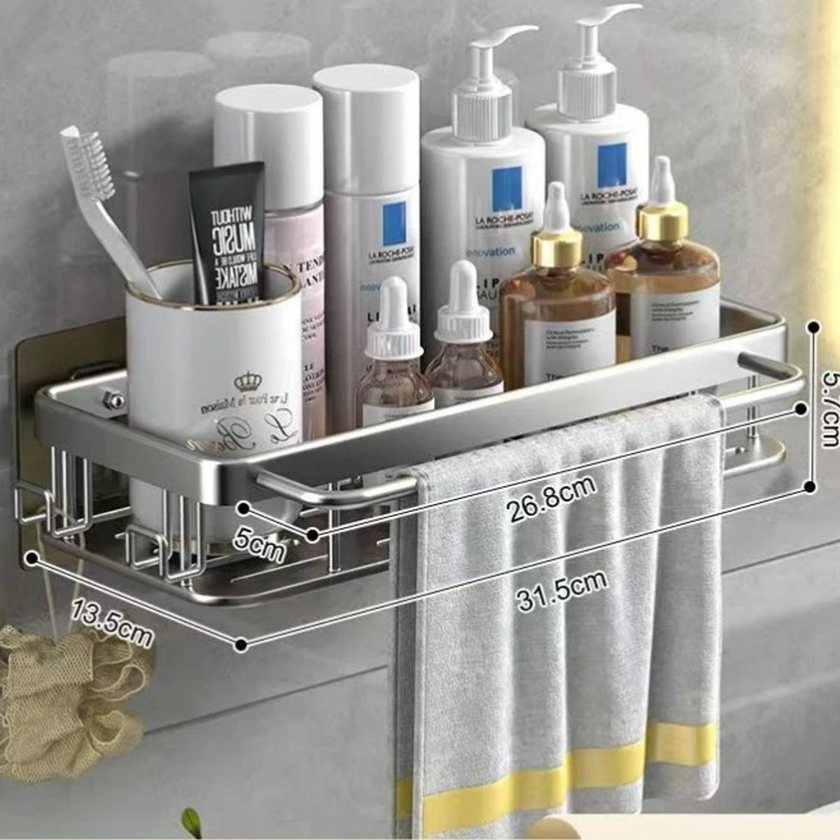 AIZO - Palta Esquinero De Ducha Organizador Baño Repisa Shampoo Toalla