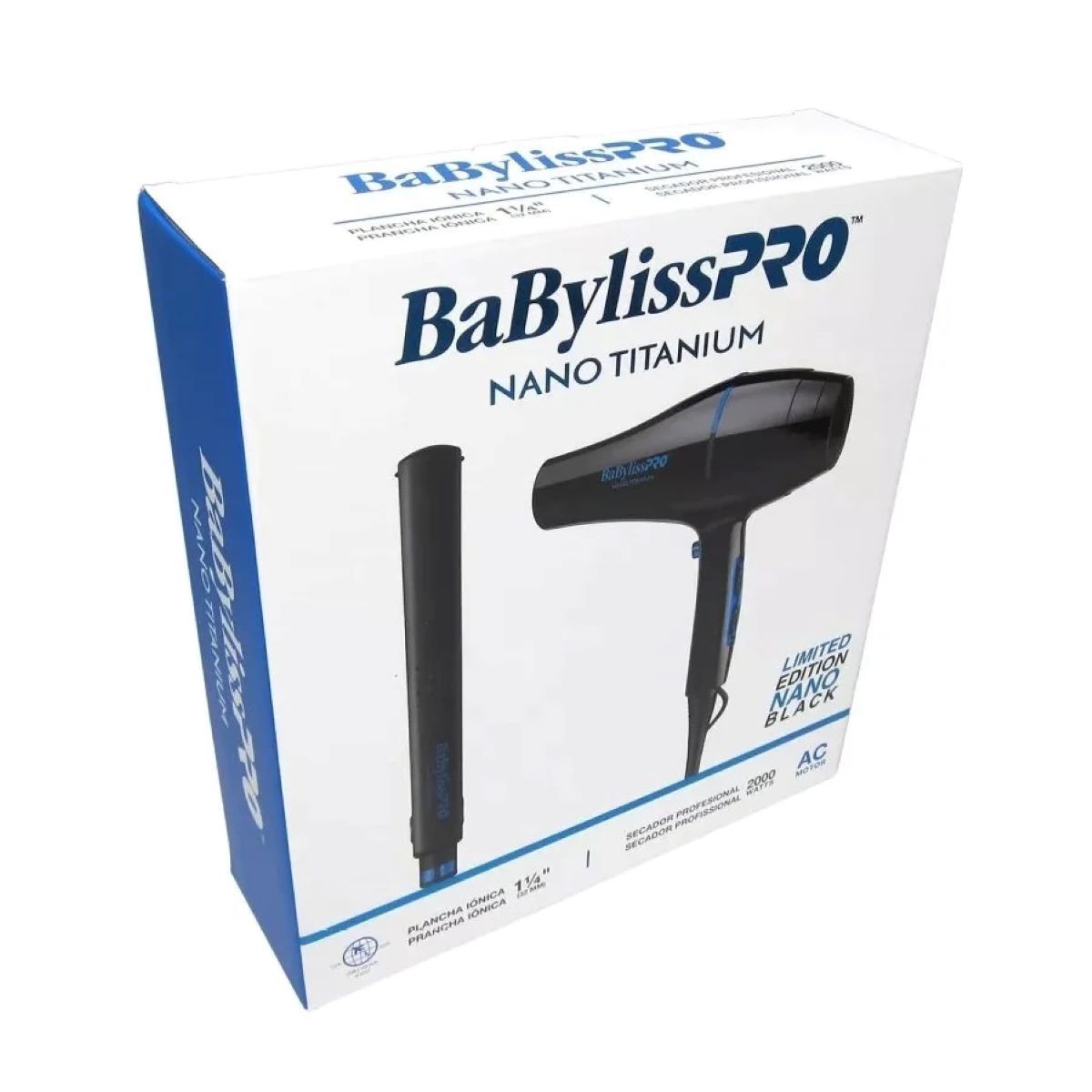 BABYLISS PRO - Kit Plancha Ionica 32mm  Secador 2000w Babyliss