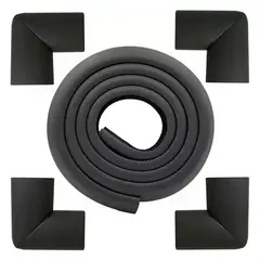 GENERICO - Protector Para Bordes De Mesas Esquineros Negro