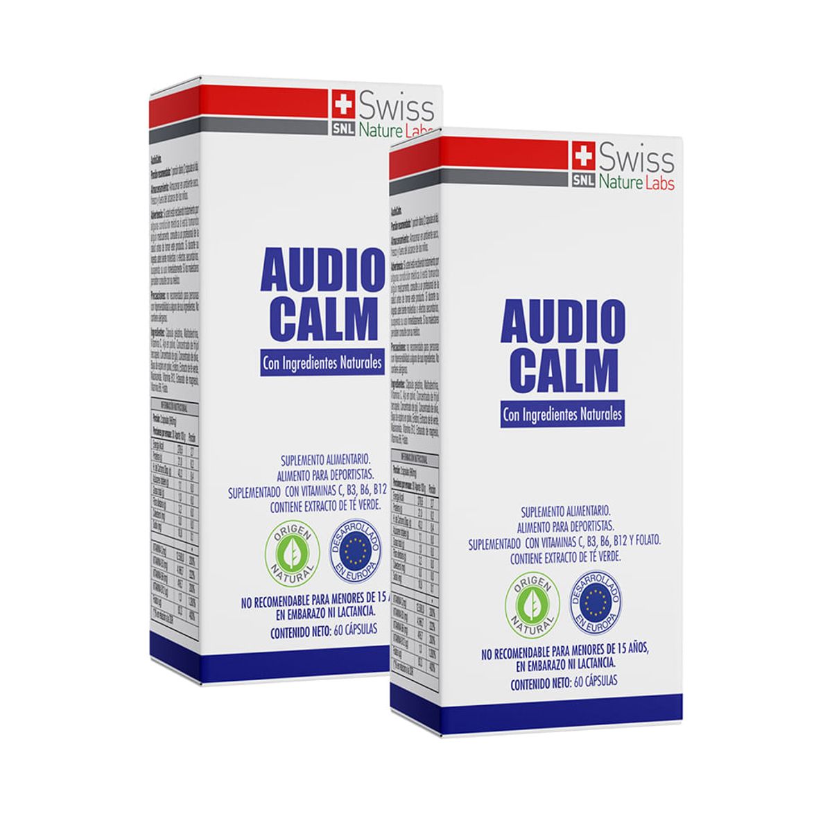 AUDIO CALM - Pack 2 Audio Calm Salud Auditiva 120 Capsulas