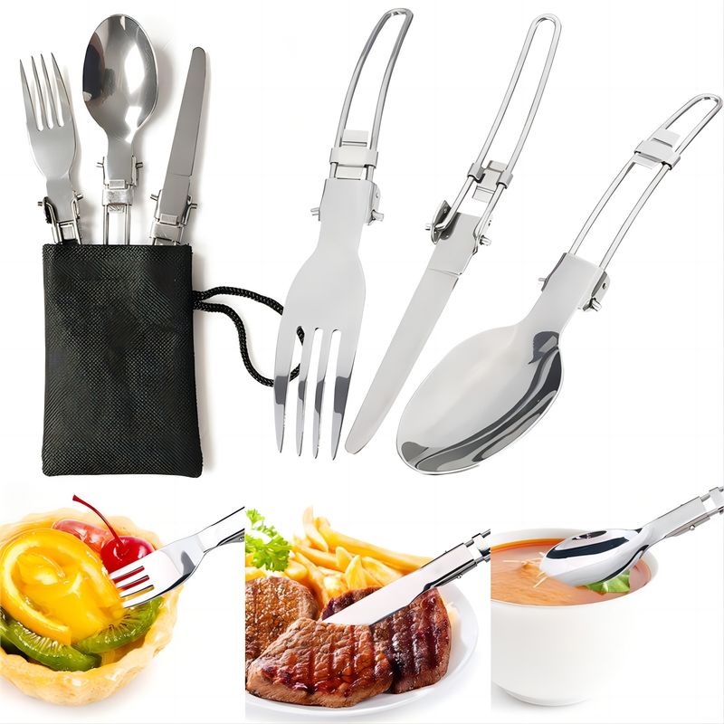 AIZO - Negro Set Ollas Outdoor Camping Cocinilla Utensilios