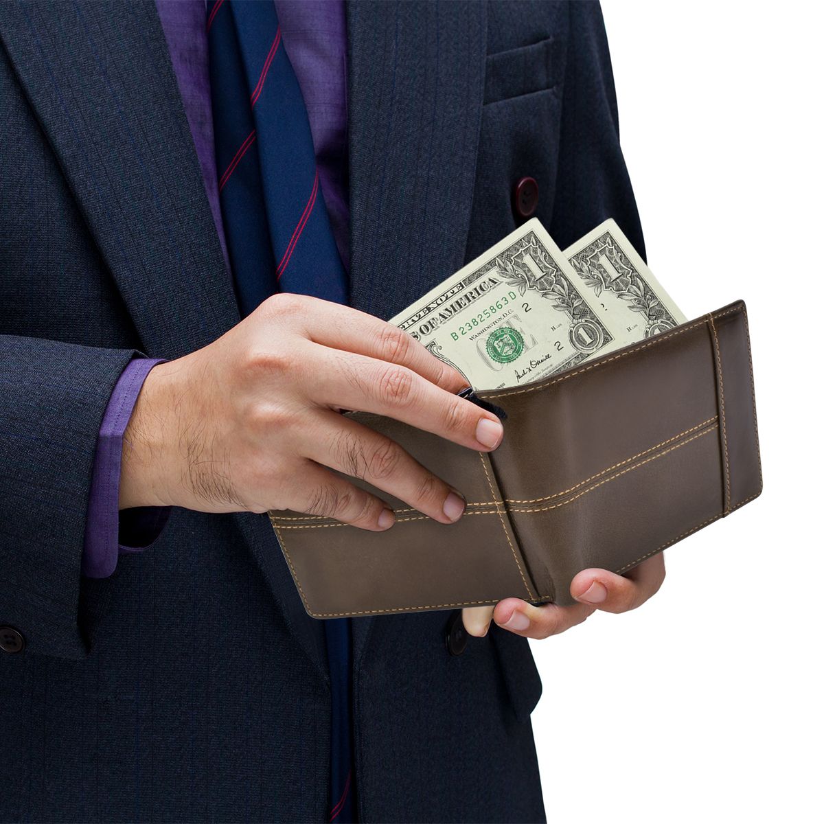 AIZO - Negro Marrón Cartera Antirrobo Para Hombre Billetera Rfid Cuero