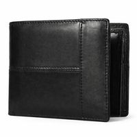 Negro Marrón Cartera Antirrobo Para Hombre Billetera Rfid Cuero