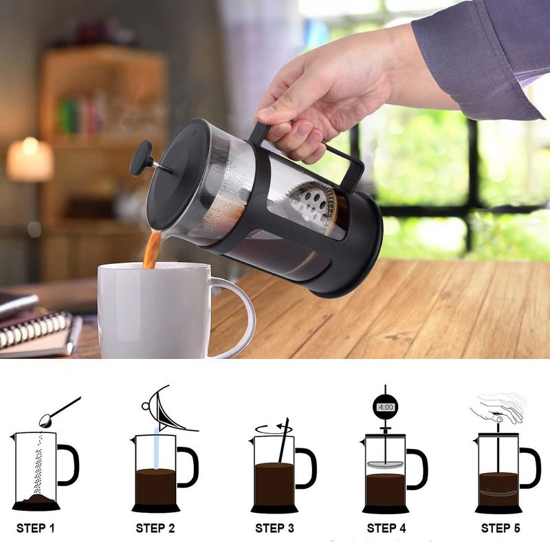 AIZO - Cafetera elaborada a mano Olla de prensa francesa