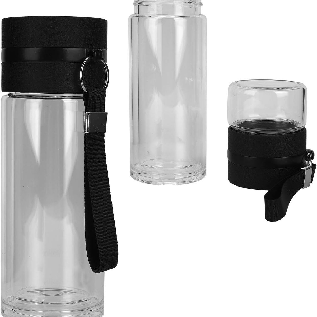 AIZO - Botella Infusor Vidrio Borosilicato Infusión Separado De Té