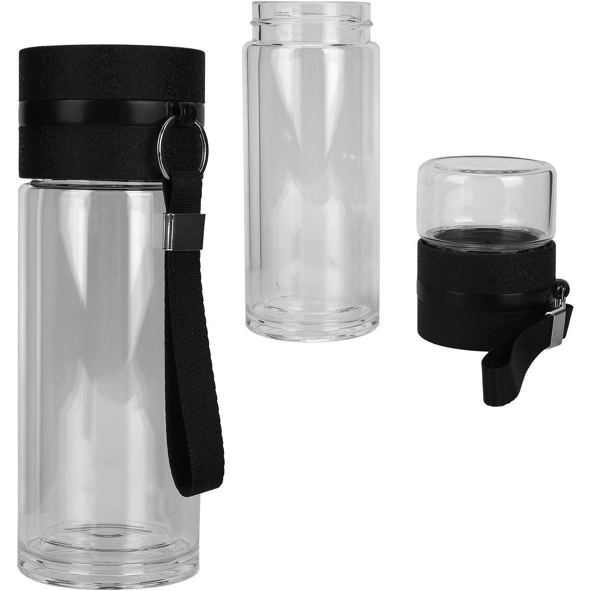 AIZO - Botella Infusor Vidrio Borosilicato Infusión Separado De Té