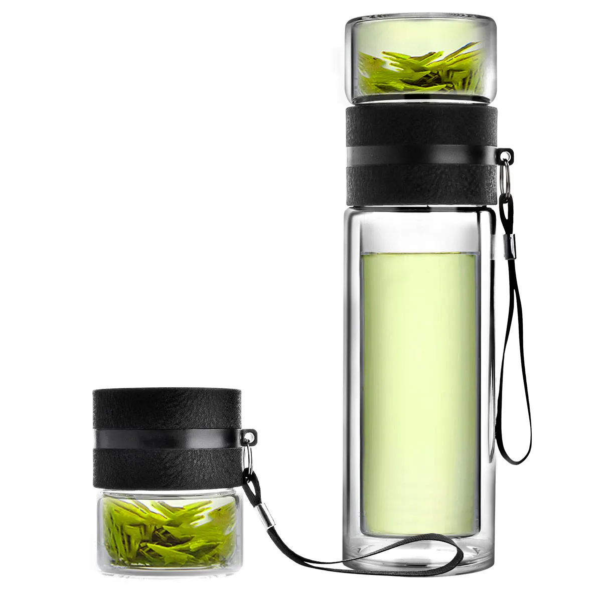 AIZO - Botella Infusor Vidrio Borosilicato Infusión Separado De Té