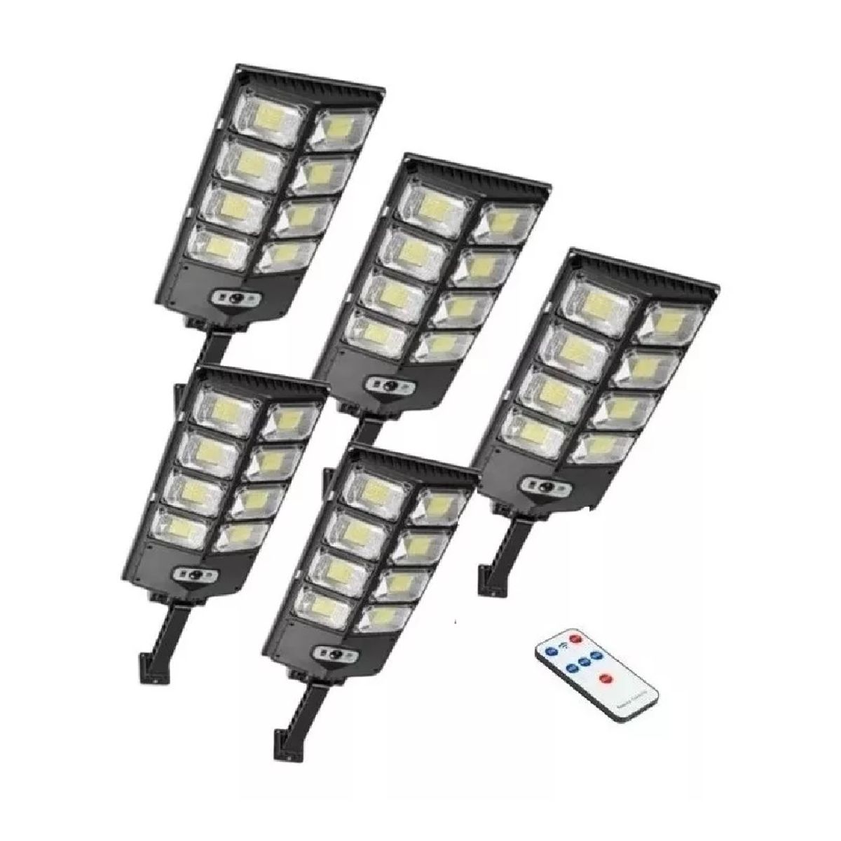 GENERICO - Pack X5 Focos Solares Potente Led Con Sensor Exterior 200w