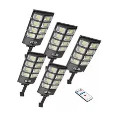 GENERICO - Pack X5 Focos Solares Potente Led Con Sensor Exterior 200w