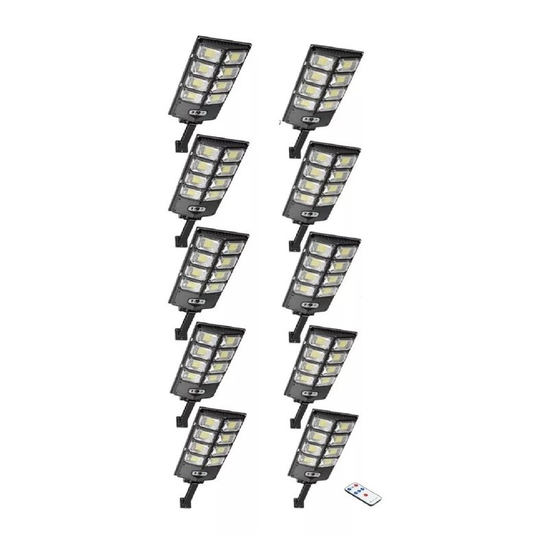 GENERICO - Pack X10 Focos Solares Potente Led Con Sensor Exterior 200w