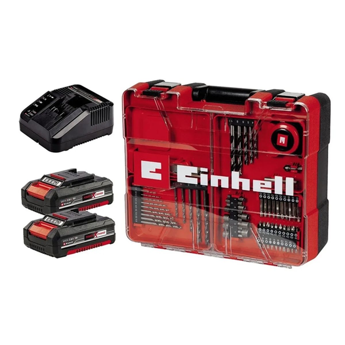 EINHELL - Taladro Atornillador Percutor 13mm 2 Bat 18v+ 64 Acc Einhell