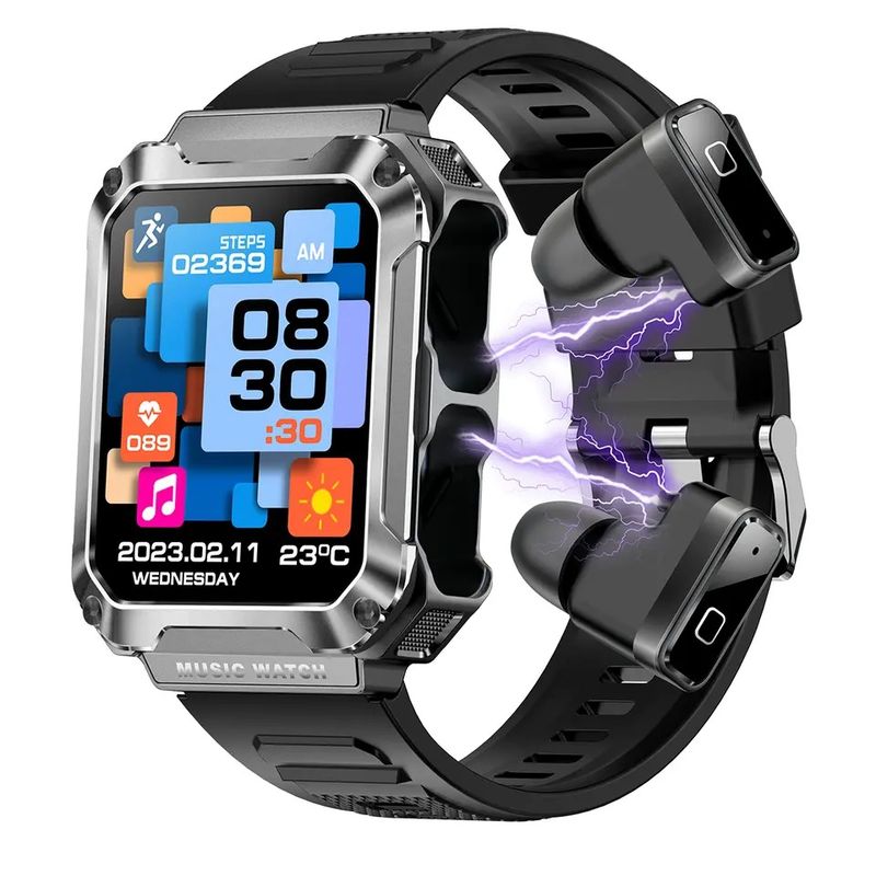 GENERICO - Reloj Inteligente Smartwatch Pantalla Amoled IP65 con Auriculares T93