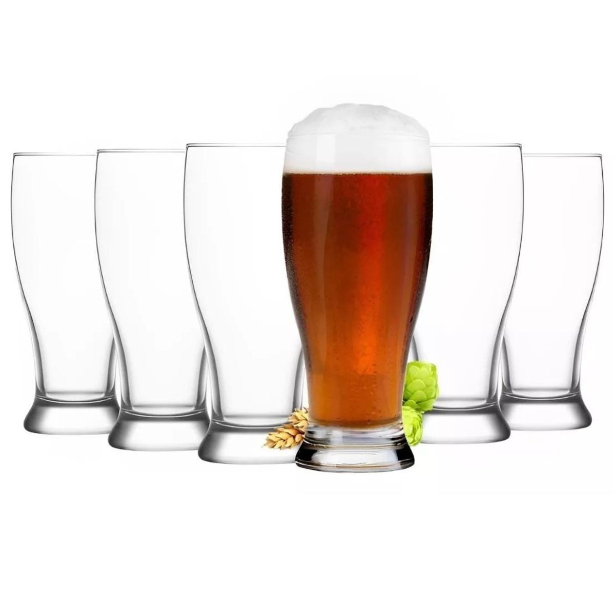 ALLEGRA - Set 6 Vasos Cerveceros Cerveza 340ml Bucarest Allegra