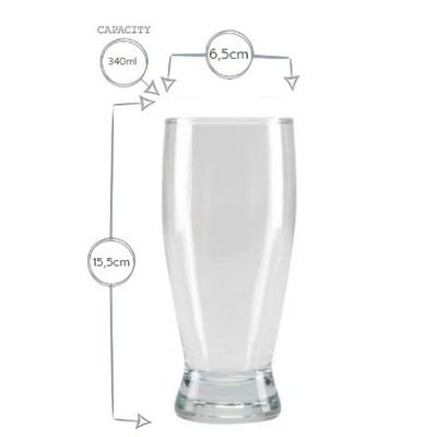 Imagen 2 del producto Set 6 Vasos Cerveceros Cerveza 340ml Bucarest