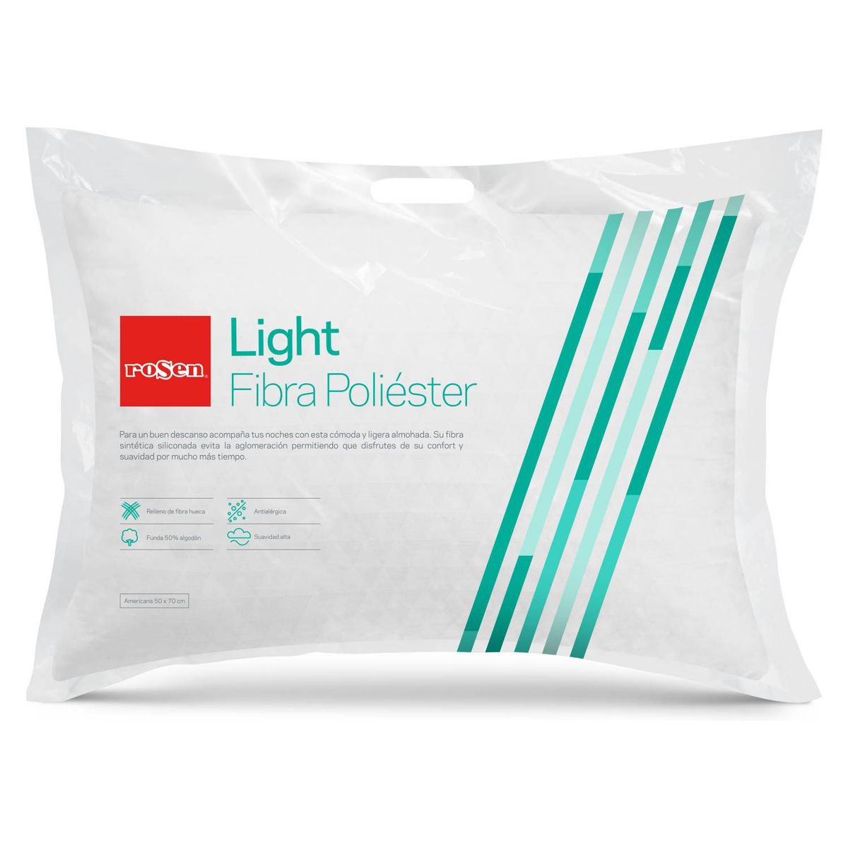 ROSEN - Almohada  Rosen 2 Plazas de Microfibra Light Americana 50x70 cm