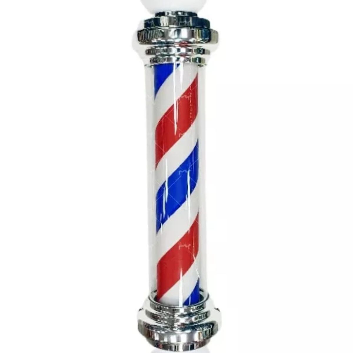 GENERICO - Poste De Barberia Iluminado 2 Esferas 85 Cm