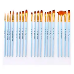 GENERICO - Kit De 20 Pinceles Para Acrílico Óleo Y Acuarelas