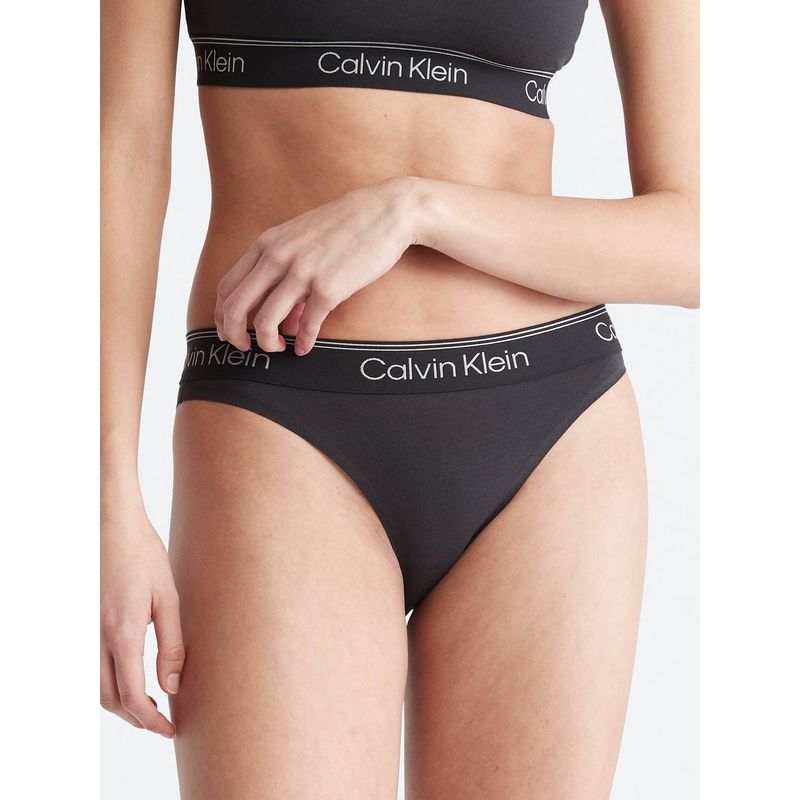 CALVIN KLEIN - Tanga  con logo Negro Calvin Klein