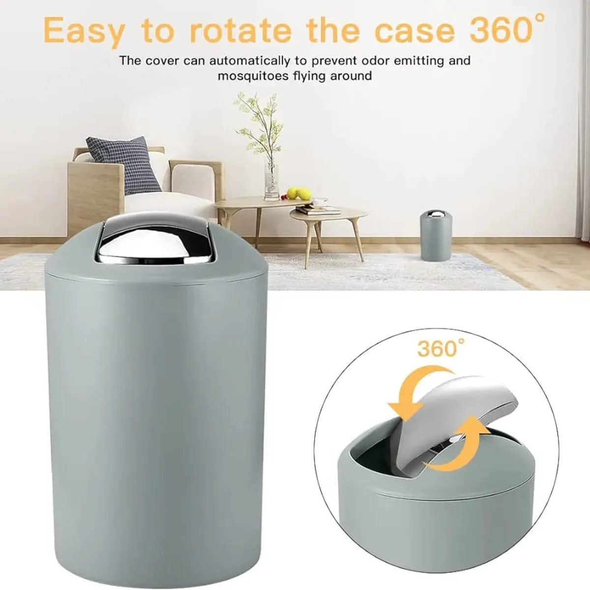 GENERICO - Set Juego De Baño 6 Piezas Accesorios Elegante Gris