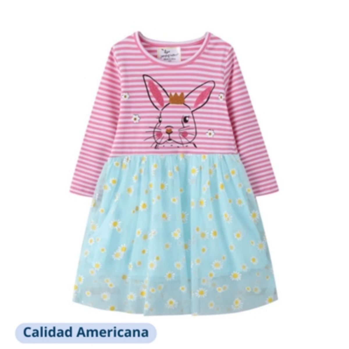 JUMP KIDS - Vestido Manga Larga Tul Niña