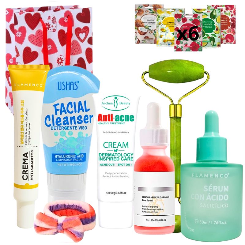 FLAMENCO - Pack Cuidado Facial Acido Salicilico Anti Manchas Anti Acné