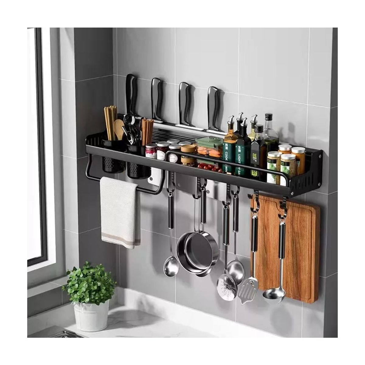 GENERICO - Estante De Pared Organizador De Cocina Para Condimentos