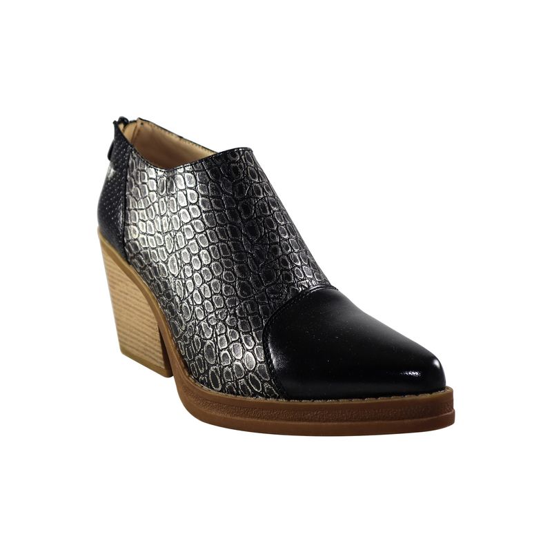 DINASTELLA - Botines de taco alto Negros para Mujer Complete Casuales Danicolle