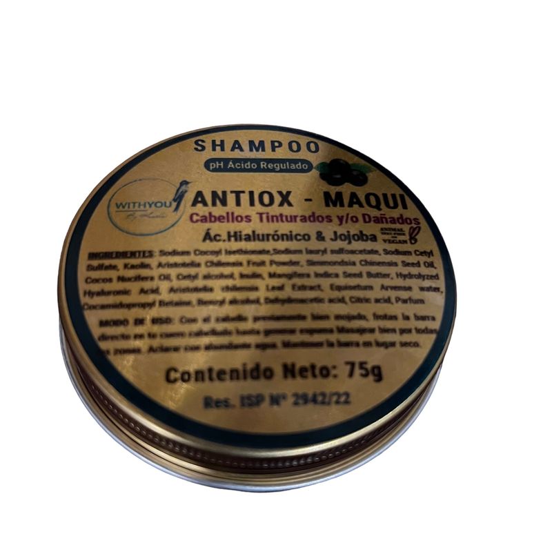 WITHYOU FITOCOSMETICA BY KARLA - Shampoo Sólido AntiOx de Maqui - With You Fitocosmética By Karla 75g