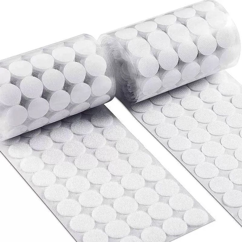 GENERICO - Velcro autoadhesivo circulares  108 pares blancos