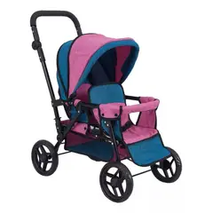BESTOYS - Coche Muñeca Doble Mellizos Plegable
