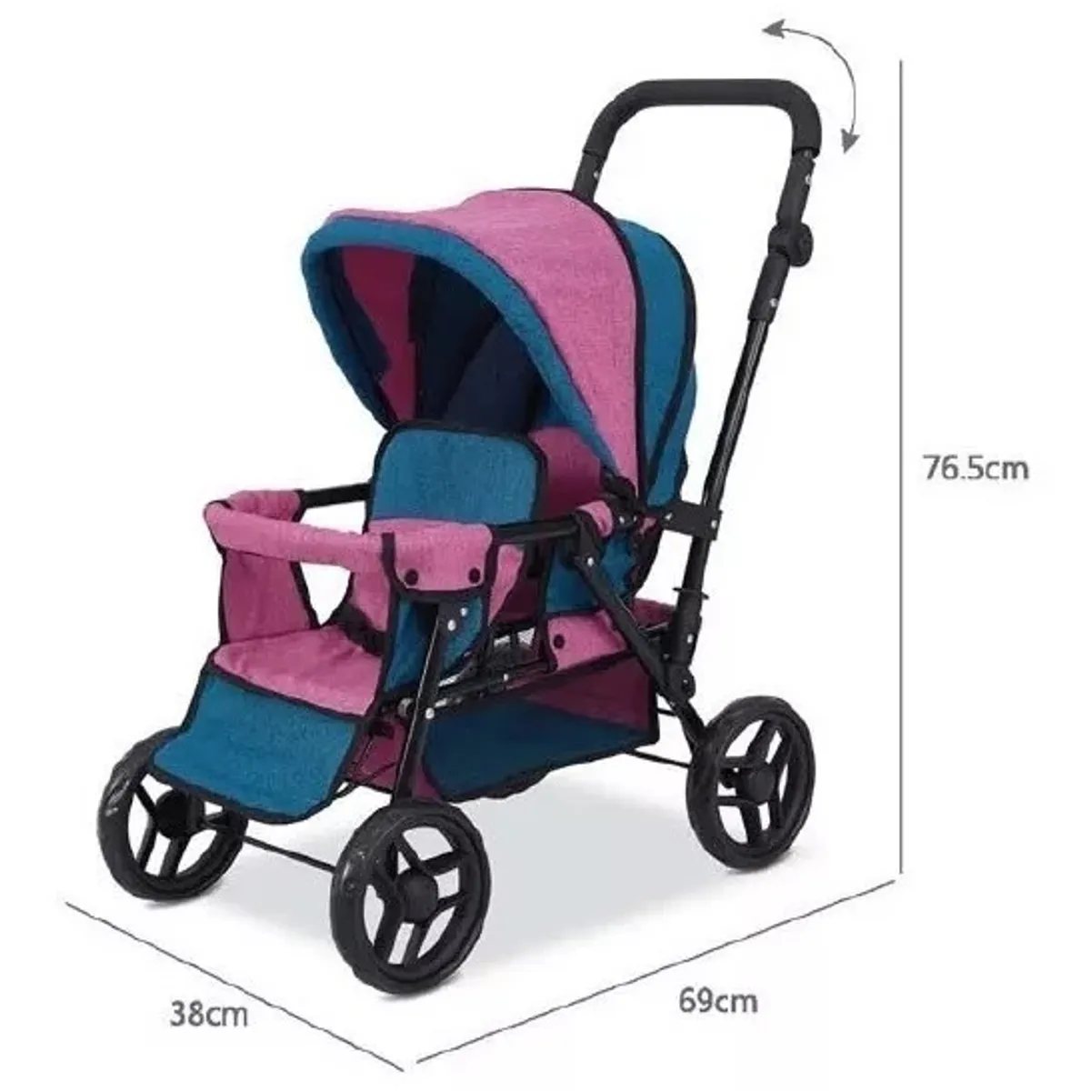 BESTOYS - Coche Muñeca Doble Mellizos Plegable Bestoys